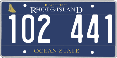 RI license plate 102441