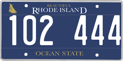 RI license plate 102444