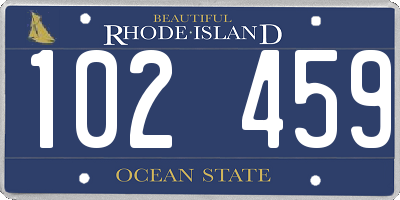 RI license plate 102459
