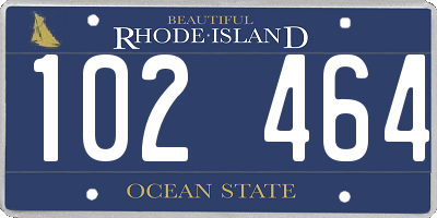 RI license plate 102464