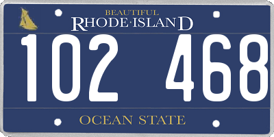 RI license plate 102468