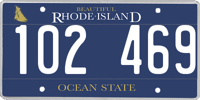 RI license plate 102469