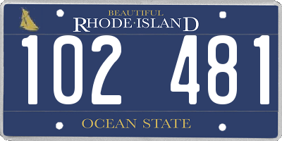 RI license plate 102481