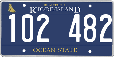 RI license plate 102482