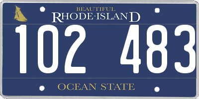RI license plate 102483