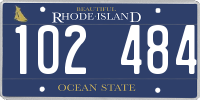 RI license plate 102484