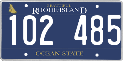 RI license plate 102485