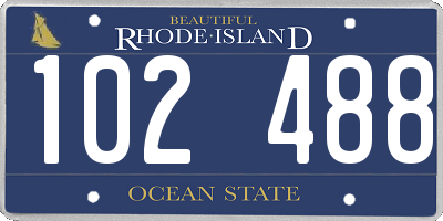 RI license plate 102488