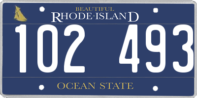 RI license plate 102493