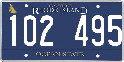 RI license plate 102495
