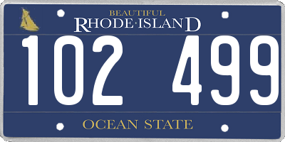 RI license plate 102499
