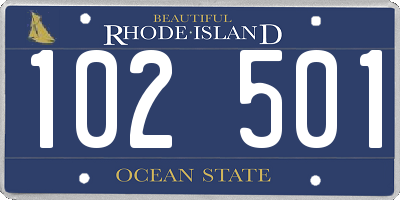 RI license plate 102501