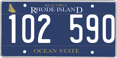RI license plate 102590