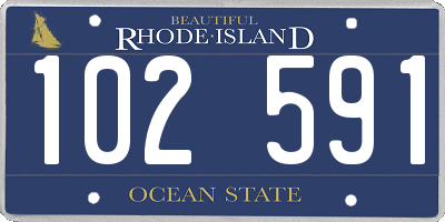 RI license plate 102591