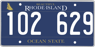 RI license plate 102629