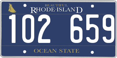 RI license plate 102659