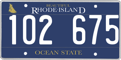 RI license plate 102675