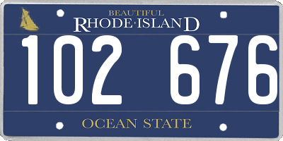 RI license plate 102676