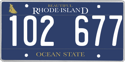 RI license plate 102677