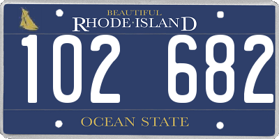 RI license plate 102682