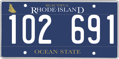 RI license plate 102691