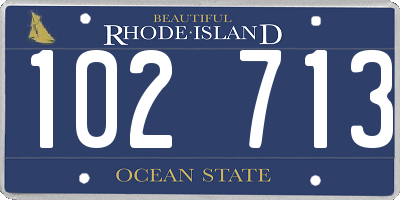RI license plate 102713