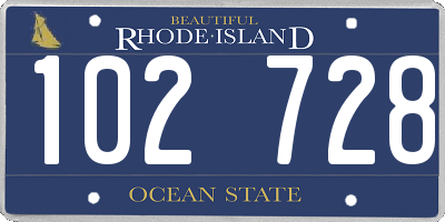 RI license plate 102728