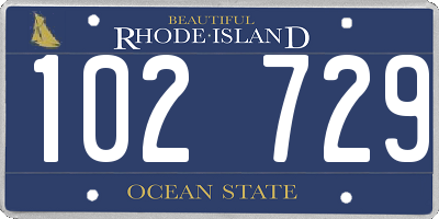 RI license plate 102729