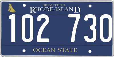RI license plate 102730