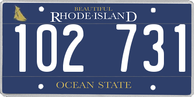 RI license plate 102731
