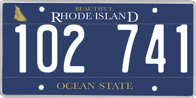RI license plate 102741