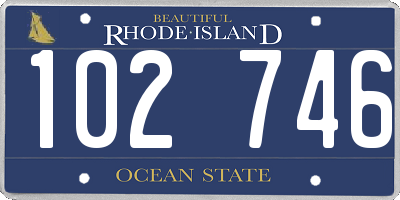 RI license plate 102746