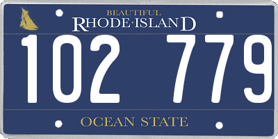 RI license plate 102779