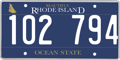 RI license plate 102794