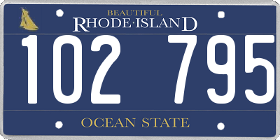 RI license plate 102795