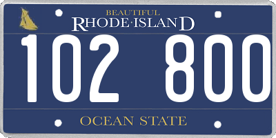 RI license plate 102800