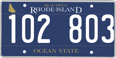 RI license plate 102803