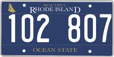 RI license plate 102807