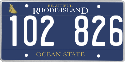 RI license plate 102826