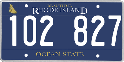 RI license plate 102827