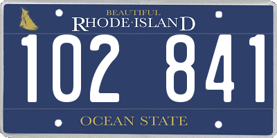 RI license plate 102841