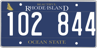 RI license plate 102844