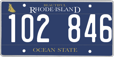 RI license plate 102846