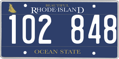 RI license plate 102848