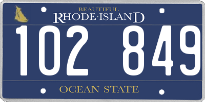 RI license plate 102849