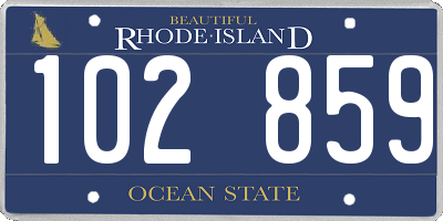 RI license plate 102859