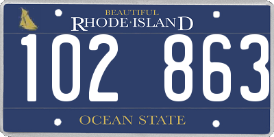 RI license plate 102863