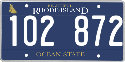 RI license plate 102872