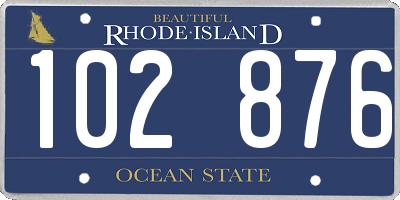 RI license plate 102876