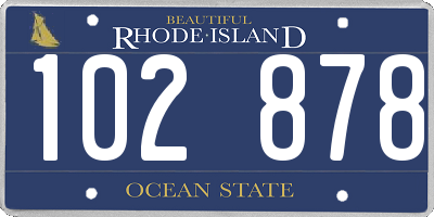 RI license plate 102878